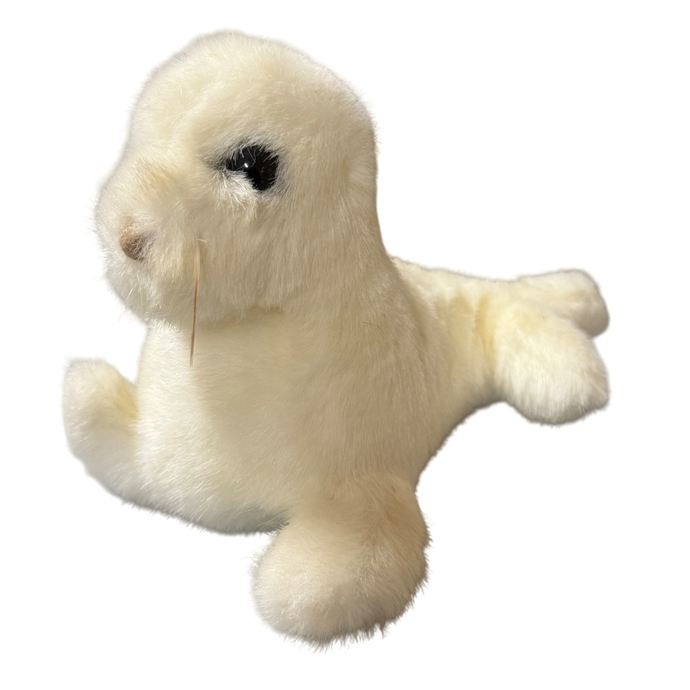 Gund Vintage Seal Plush Stuffed Animal Toy Cream White Tusks 1986